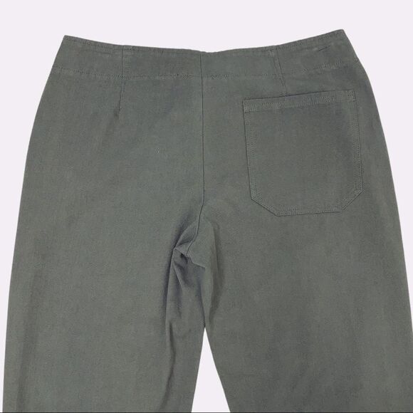 NWT Leo & Sage Olive Green Chino Crop Pants Fray 2 - Picture 9 of 13
